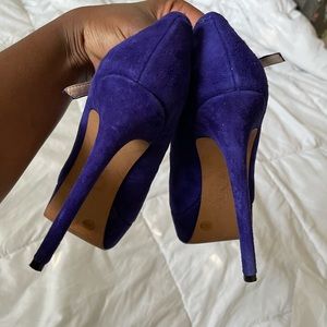 Jessica Simpson Womens JS- Waleo Blue Leather Platform Stiletto Heel Size 8B